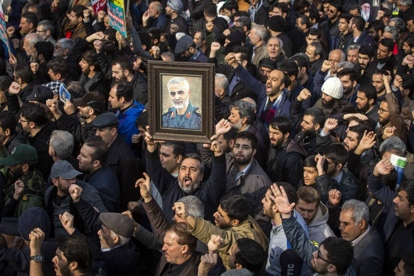 Konflikten mellom USA og Iran tilspisset seg etter at USA drepte den populære iranske militærlederen Qassem Suleimani, 3. januar 2020. Foto: Maryam Rahmanian/UPI/Shutterstock/NTB.